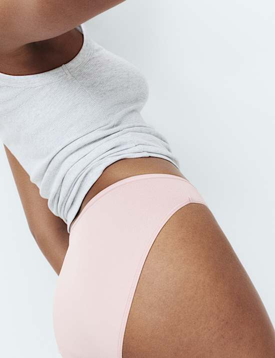 5pk Microfibre High Leg Knickers