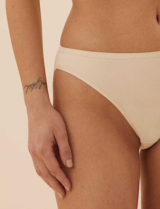 5pk Microfibre High Leg Knickers