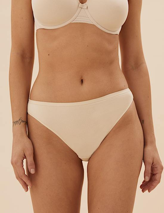 5pk Microfibre High Leg Knickers