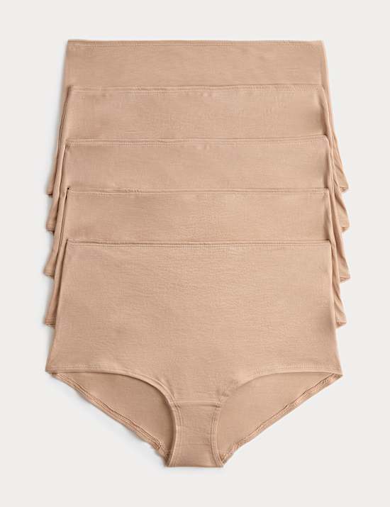 5 Pack Pure Cotton High Rise Shorts