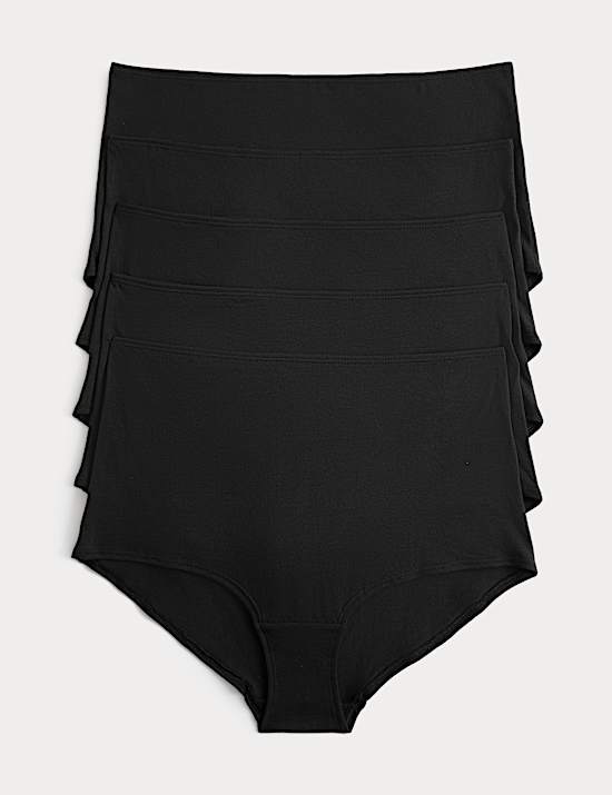 5 Pack Pure Cotton High Rise Shorts