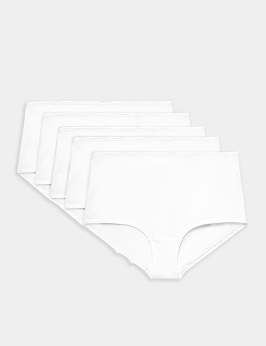 5 Pack Pure Cotton High Rise Shorts