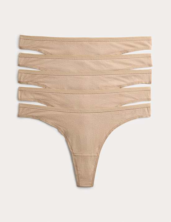 5 Pack Cotton Modal Thongs