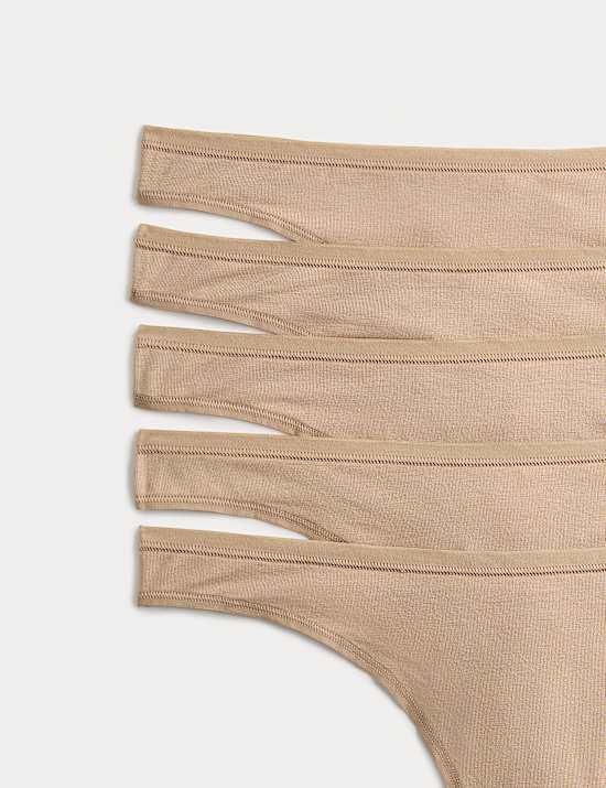 5 Pack Cotton Modal Thongs