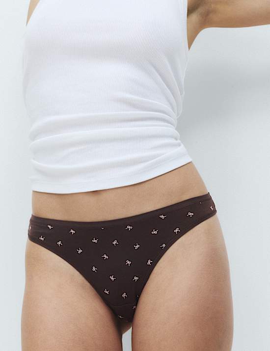 5 Pack Cotton Modal Thongs