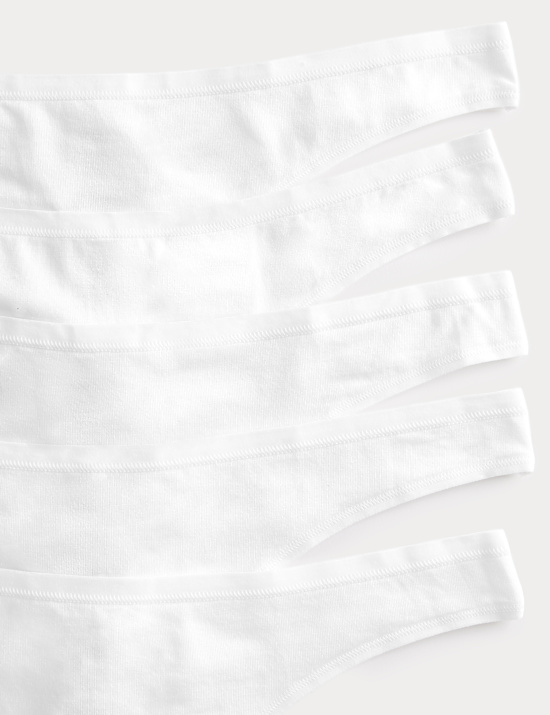 5er-Pack Tangas aus Baumwollmodal