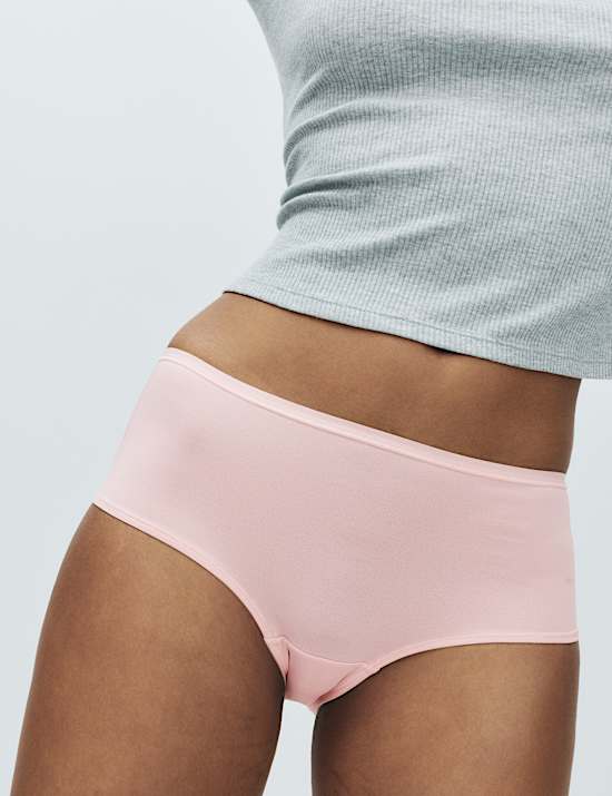 5er-Pack tief sitzende Shorts aus Mikrofaser