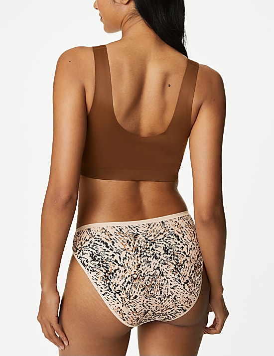 5pk No VPL Animal Print High Leg Knickers