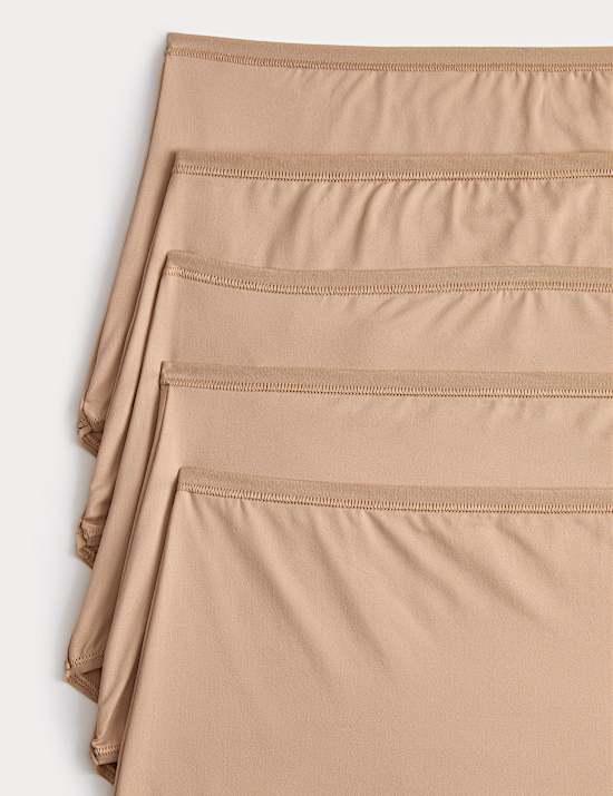 Pack de 5 braguitas altas de microfibra