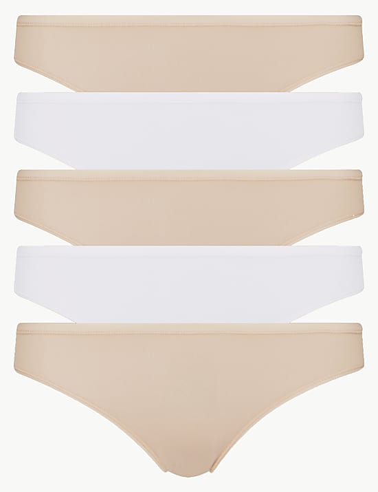 5pk Microfibre Low Rise Bikini Knickers