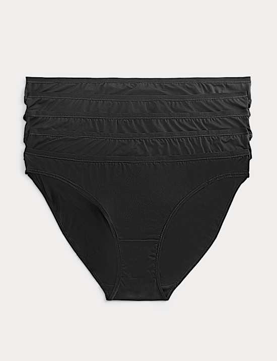 5pk Microfibre Low Rise Bikini Knickers