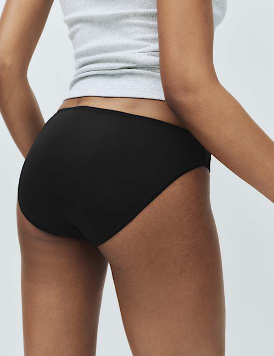 5pk Microfibre Low Rise Bikini Knickers
