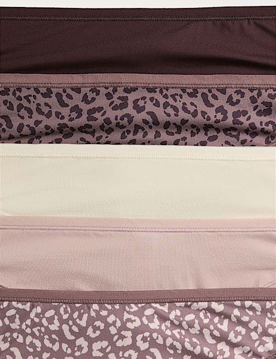 5pk Microfibre Low Rise Thongs