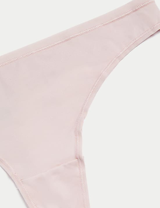 5pk Microfibre Low Rise Thongs