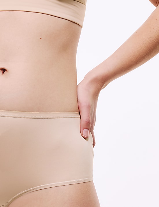 Pack de 5 braguitas tipo culotte de tiro alto en microfibra