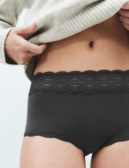 Lot de 3 shorts taille haute en coton