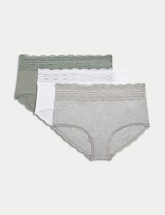 3pk Cotton Rich High Rise Shorts