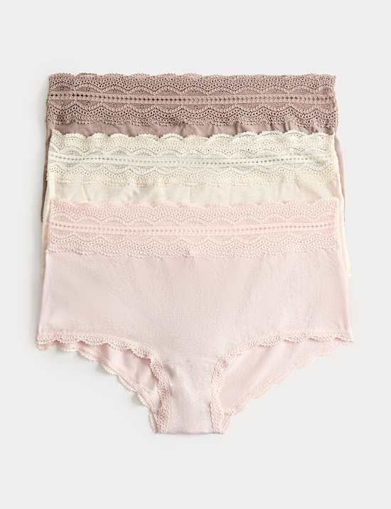 3pk Cotton Rich High Rise Shorts