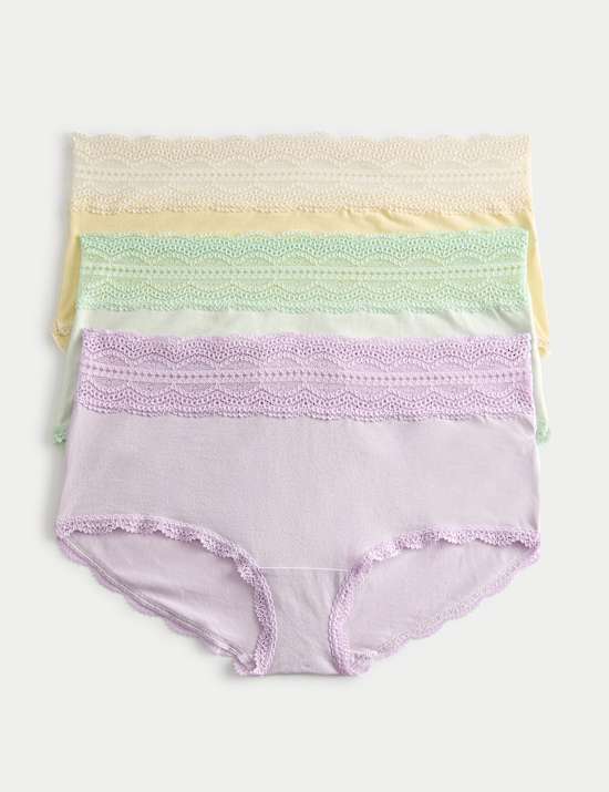 3pk Cotton Rich High Rise Shorts
