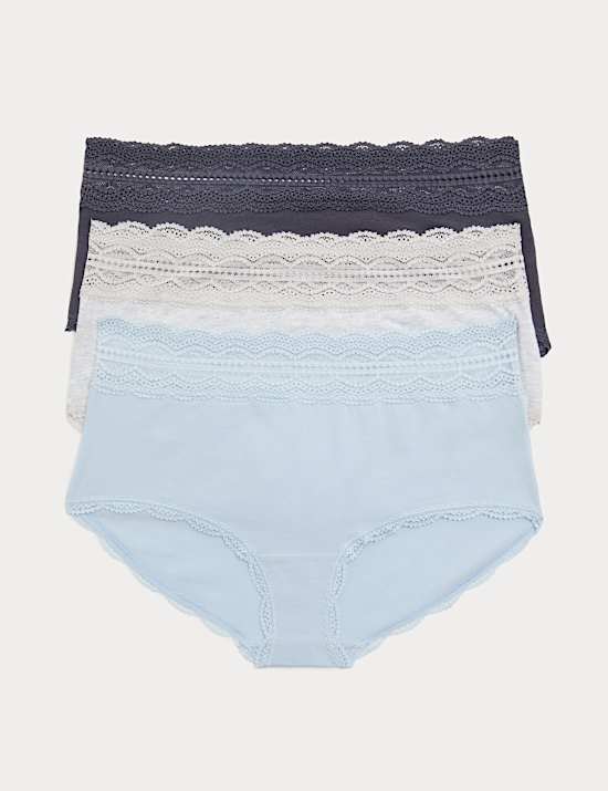 3pk Cotton Rich High Rise Shorts