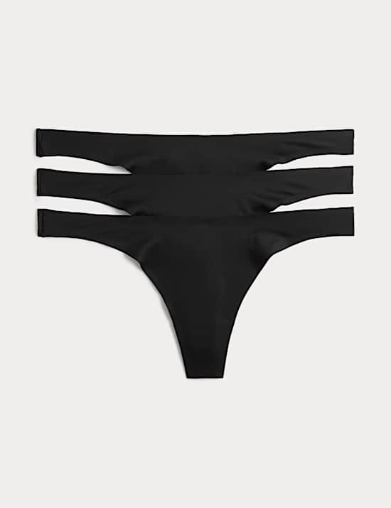 3 Pack Invisible No VPL Thongs