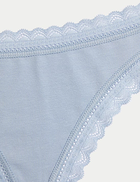 Στρινγκ με δαντέλα και modal, σετ των 4