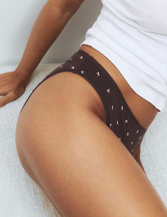 5pk Cotton Modal High Leg Knickers