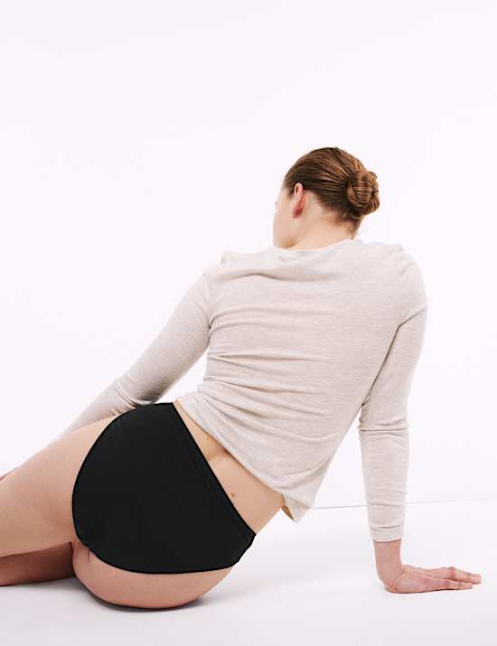 Ψηλόμεσα σλιπ με ψηλό κόψιμο στους γοφούς από βαμβάκι και modal σε σετ των 5