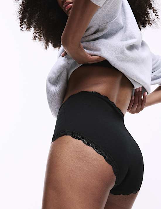 3 Pak Celana Dalam Wanita Berpotongan Tinggi Bahan Katun