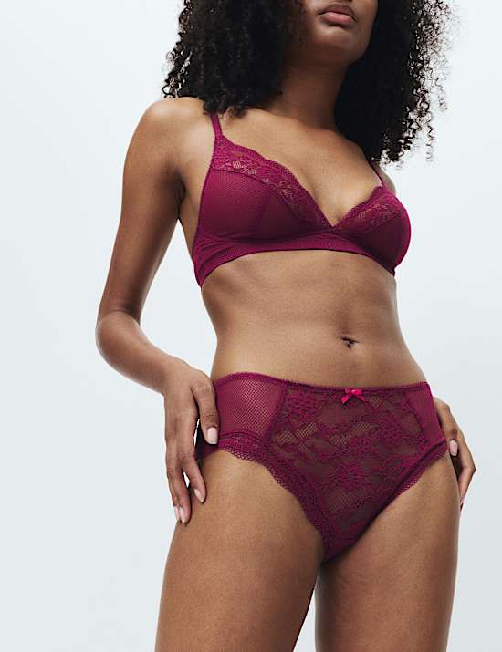 3 Pack Jasmine All Over Lace Hipster Knickers