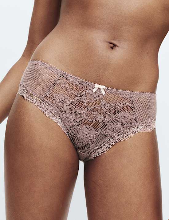 Lot de 3 culottes taille basse Jasmine en dentelle