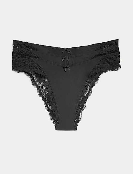3 Pack Jasmine Lace Trim Miami Knickers