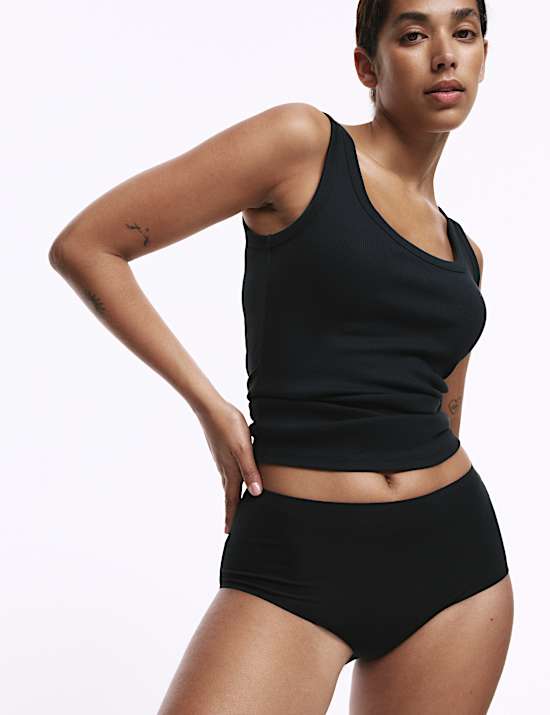 3pkNo VPL Cool Comfort™ Cotton High Rise Shorts