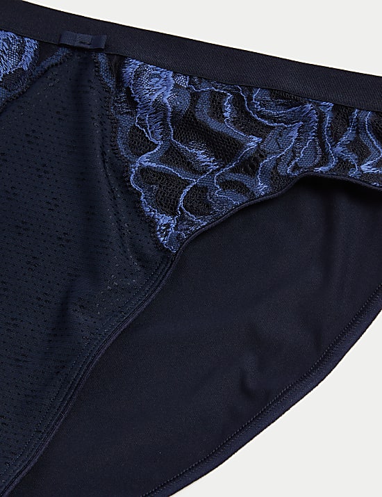 Pack de 3 braguitas de corte alto con diseño de flores silvestres