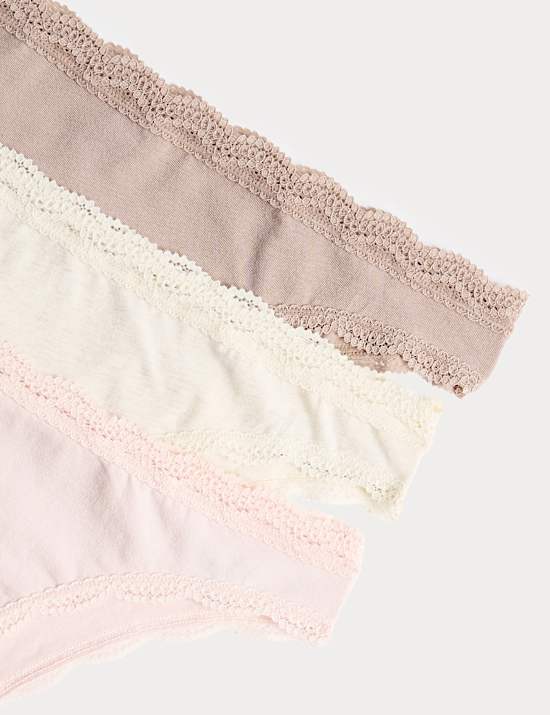 מארז 3 תחתונים ברזילאיים מבד עשיר בכותנה