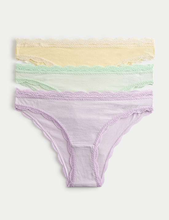 3 Pack Cotton Rich Brazilian Knickers