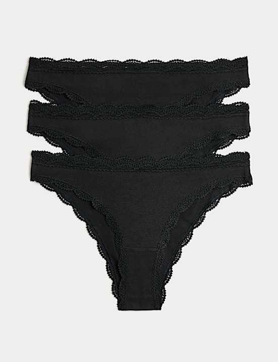3 Pack Cotton Rich Brazilian Knickers