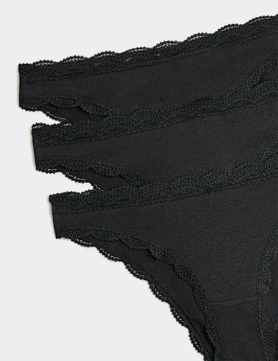 3 Pack Cotton Rich Brazilian Knickers
