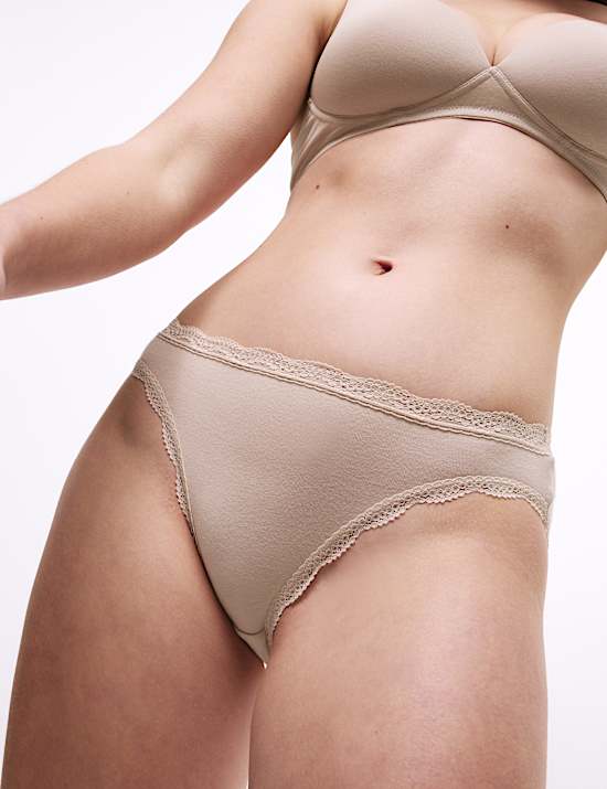 3pk Cotton Rich High Leg Knickers