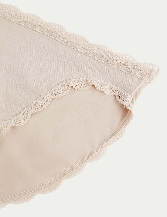 3pk Cotton Rich High Leg Knickers