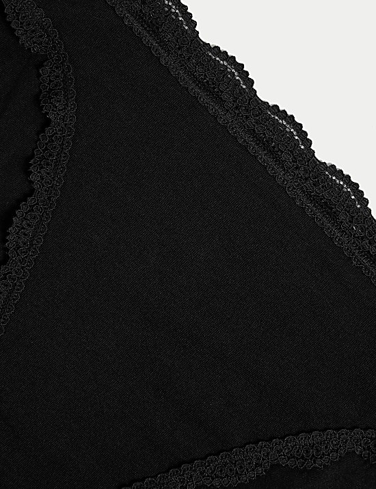 3pk Cotton Rich High Leg Knickers