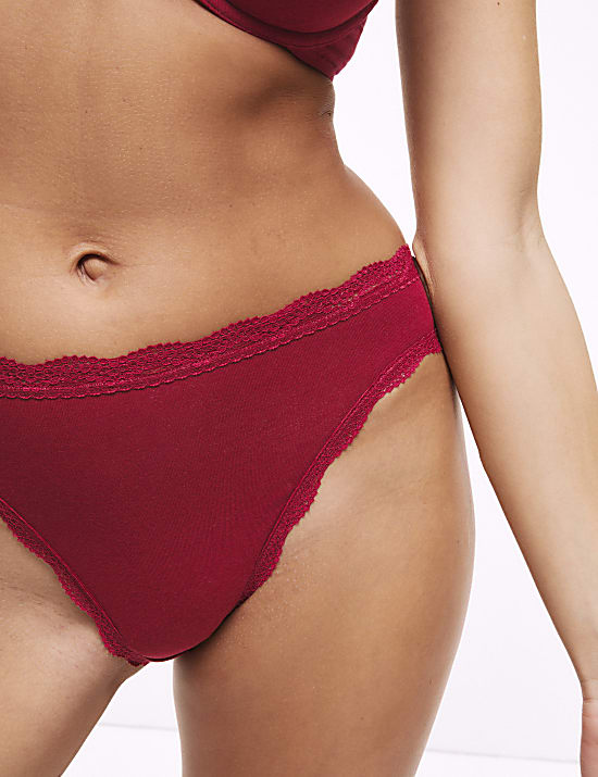 Σλιπ με ψηλό κόψιμο στους γοφούς με υψηλή περιεκτικότητα σε βαμβάκι, σετ των 3