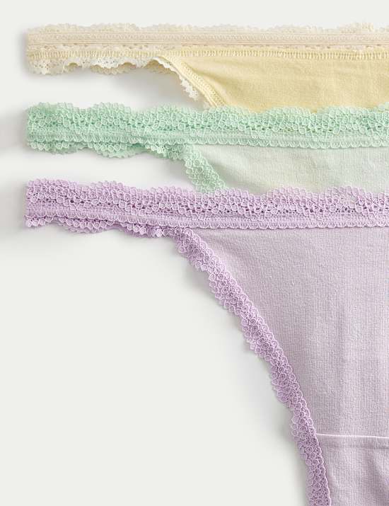 3pk Cotton Rich Tanga Thongs