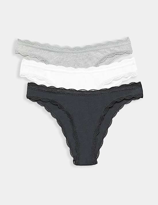 3 Pack Cotton Rich Dipped Miami Knickers