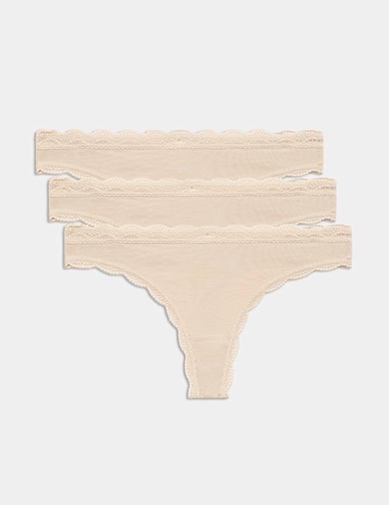 3pk Cotton Rich Thongs