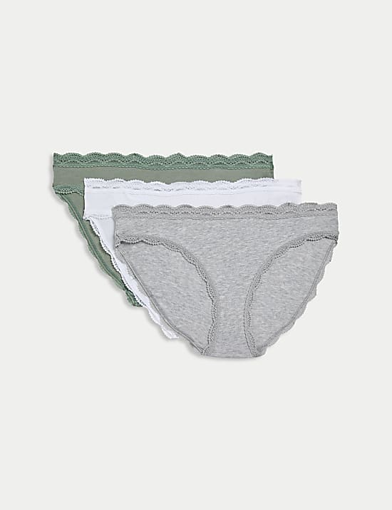 3pk Cotton Rich Bikini Knickers