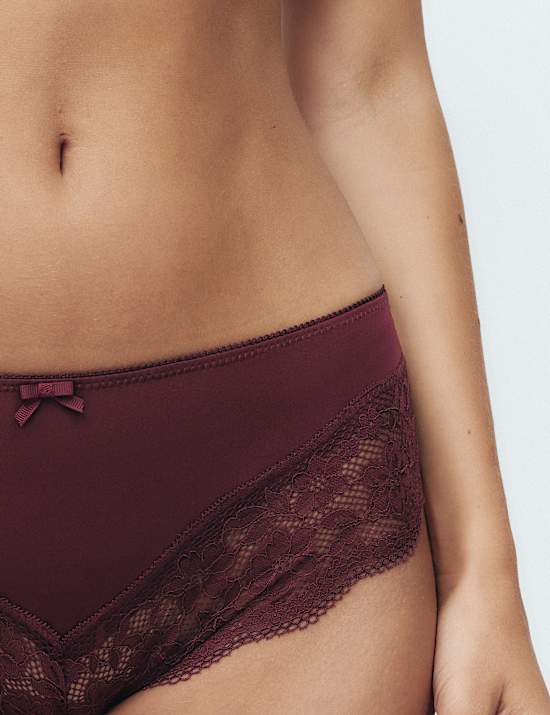 3 Pack Jasmine Lace Trim Brazilian Knickers