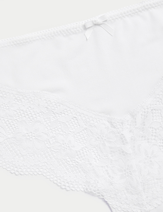 Lot de 3 tangas à bordures en dentelle