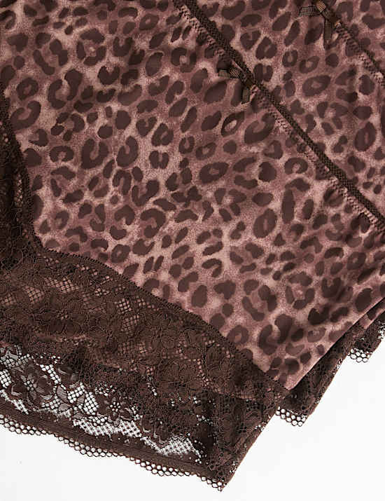 Lot de 3 culottes à imprimé léopard et bordures en dentelle