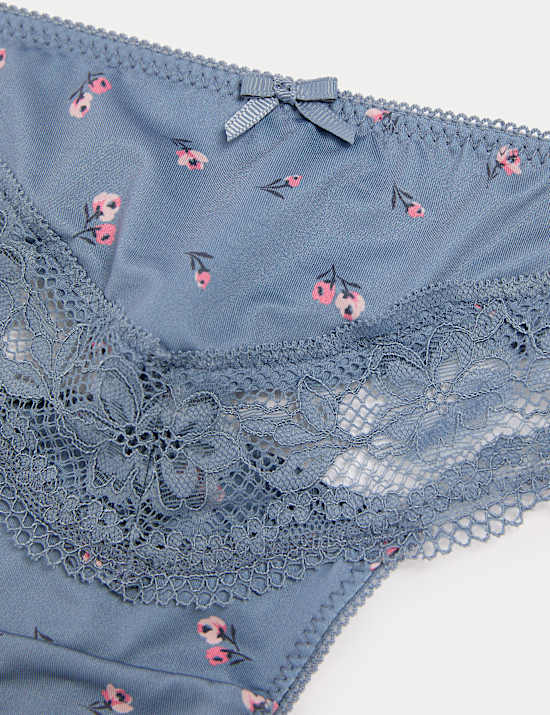 3pk Lace Trim Thongs